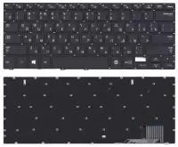 Клавиатура для ноутбука Samsung NP730U3E, NP740U3E, черная с подсветкой
