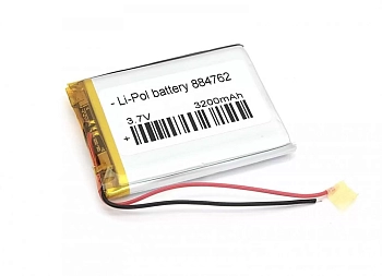 Аккумуляторная батарея Li-Pol (8.8x47x62мм), 2pin, 3.7В, 3200мАч