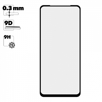 Защитное стекло для Samsung Galaxy A11 (A115F) Edge To Edge 9H Glass Shield 9D 0, 3 мм (желтая подложка)